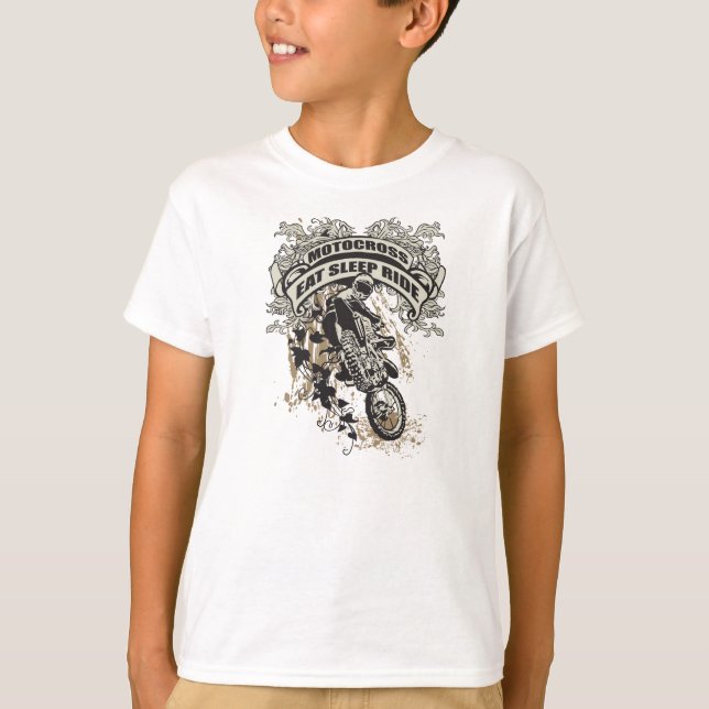 Camiseta Coma, durma, monte o motocross (Frente)