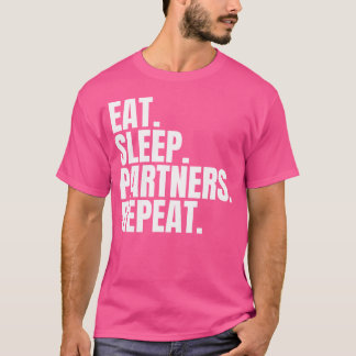 Camiseta Coma. Durma. Parceiros. Repita. Origami Lovers