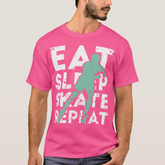 Camiseta Coma Durma Patina Repita Rollerblades Patinação de