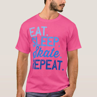 Camiseta Coma Durma Patinação Repita Patinação No Gelo Ou S