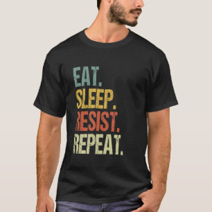 Camiseta Coma Durma Resista Repita Salve Democracia Liberda