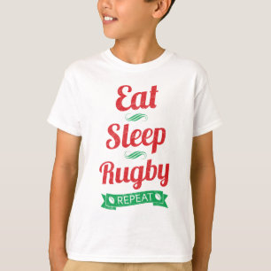 Camiseta Coma, durma, rugby, T da repetição