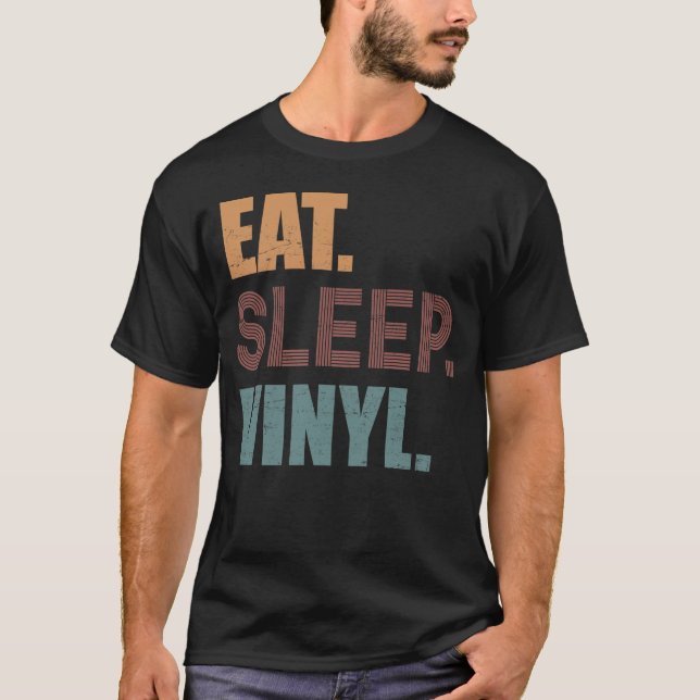 Camiseta Coma. Durma. Vinil. (Frente)