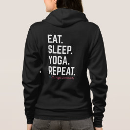 Camiseta Coma. Durma. Yoga. Repita. | Casaco com Capuz