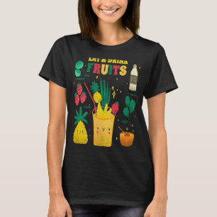 Camiseta Coma E Beba Fruta Fruta Agite De Forma Saudável E