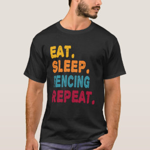 Camiseta Coma Esgrima De Sono Meninos Repetitivos Mulheres