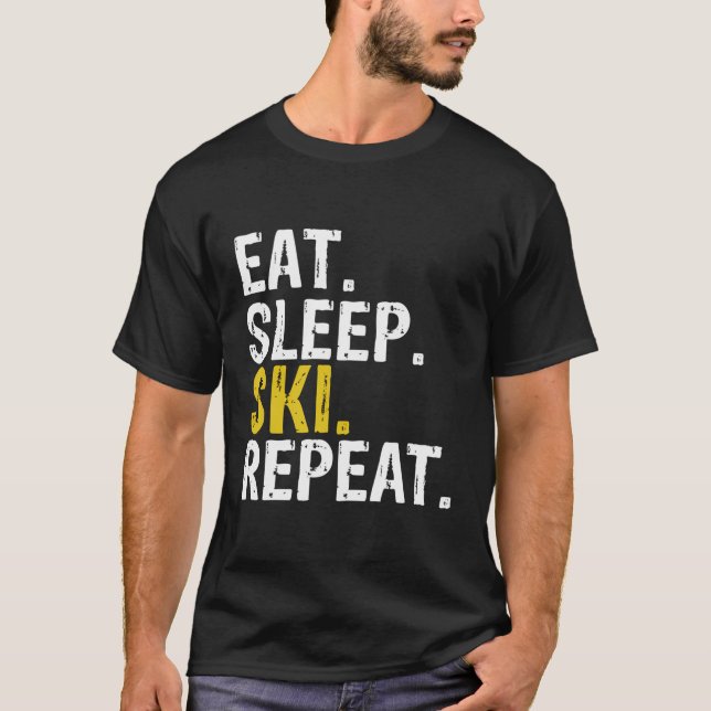 Camiseta Coma Esqui Repetir Esqui Presente (Frente)