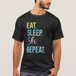 Camiseta Coma Esqui Repetir Esqui Vacinação Esqui Esquiar E