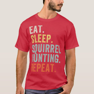 Camiseta Coma Esquilo do Sono Caçando Caçador de Esquilo En
