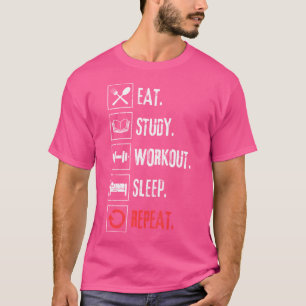 Camiseta Coma Estudo Workout Suspensão Repetir Levantamento
