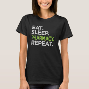 Camiseta Coma farmácia do sono Repetir farmacêutico do amor