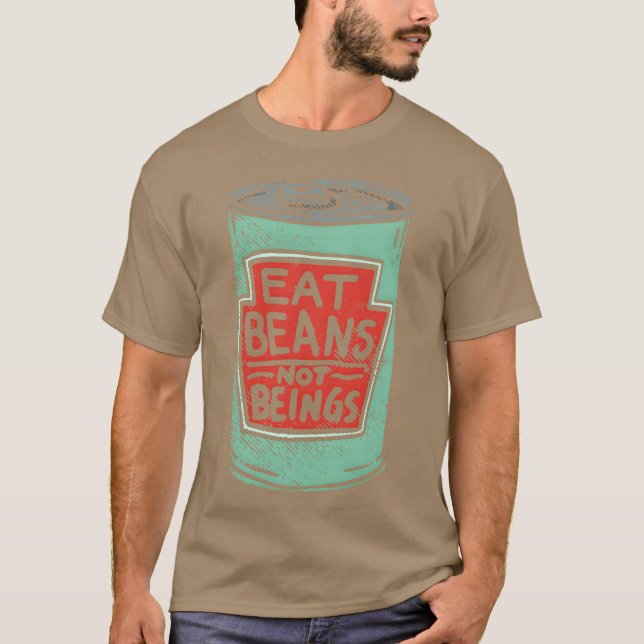 Camiseta Coma feijão não seres amor animal (Frente)