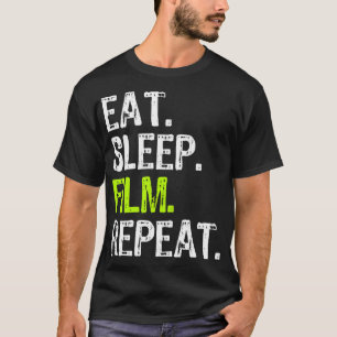 Camiseta Coma Filme de Sono Repetir Filme Diretor de Filme 