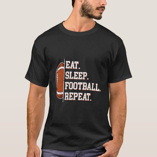Camiseta Coma Futebol De Sono Repito Dizendo Futebol Engraç (Frente)