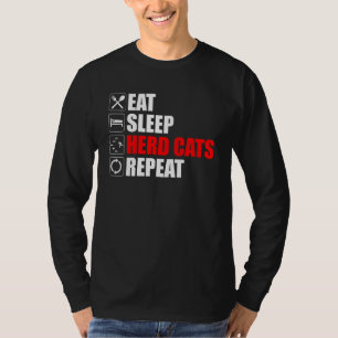 Camiseta Coma Gatos De Repouso Repetem Gatos Engraçados