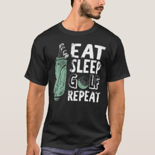 Camiseta Coma Golf De Sono Repita Golfer Golfer Outfi Vinta