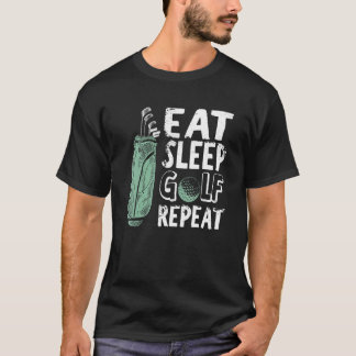 Camiseta Coma Golf De Sono Repita Golfer Golfer Outfi Vinta