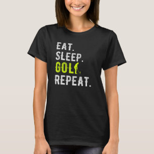 Camiseta Coma Golfe Dormindo Repete Golfe Engraçado Golfe