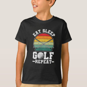 Camiseta Coma Golfe Dormindo Repita Golfe Jogador Golfista