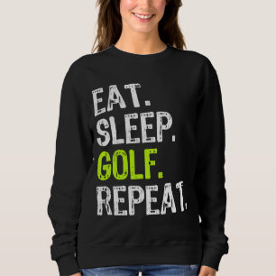 Camiseta Coma Golfe Dormindo Repita Golfer Golfing Engraçad