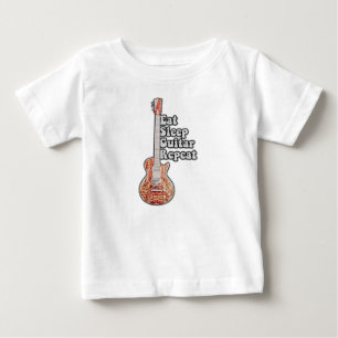 Camiseta Coma guitarra de sono repete. citação motivacional