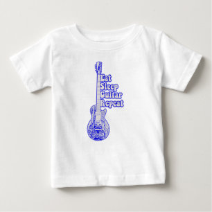 Camiseta Coma guitarra de sono repete. violão azul vintage