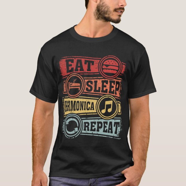 Camiseta Coma harmônica do sono Repetir (Frente)