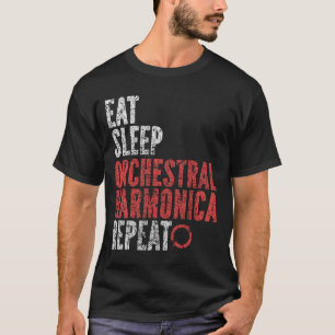 Camiseta Coma harmônica orquestral do sono Repetir
