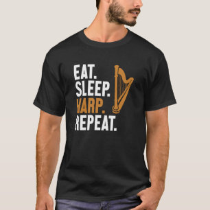 Camiseta Coma Harp Repete Harpist Konghou Pedal Harp H