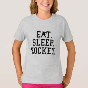 Camiseta Coma Hockey com Sono - Camisa-T de Alavanca de Hóq