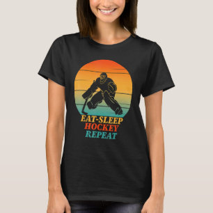 Camiseta Coma Hockey Com Sono Repete Goalie De Hóquei Em Ge