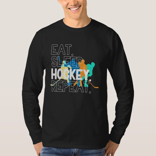 Camiseta Coma Hockey com Sono Repete Hockey (Frente)