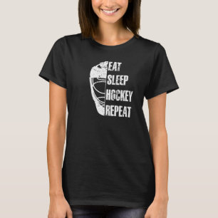 Camiseta Coma Hockey Com Sono Repete O Natal Para Crianças