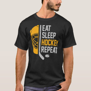 Camiseta Coma Hockey Com Sono Repetição Para Crianças Adult