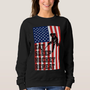 Camiseta Coma Hockey Com Sono Repita Bandeira