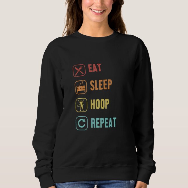Camiseta Coma Hoop Sleep Repete Hoop Dancer Hooping Hooper  (Frente)