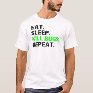 Camiseta Coma Insetos do Matar de latência Repetir a arte d