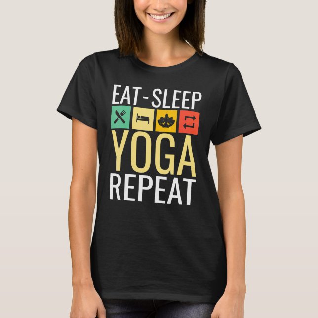 Camiseta Coma Ioga E Repita O Sono (Frente)
