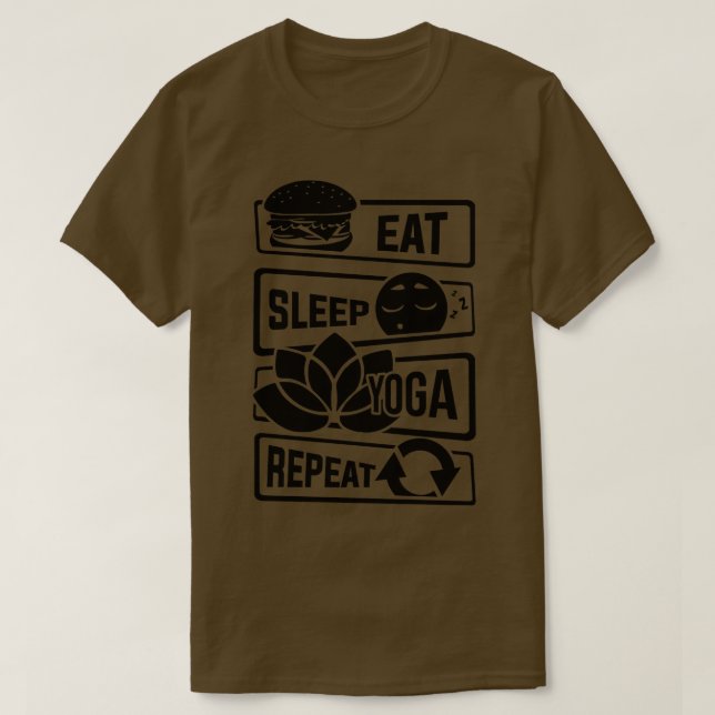 Camiseta Coma Ioga Repete Meditação Yoga Yoga Yogi Spirit (Frente do Design)