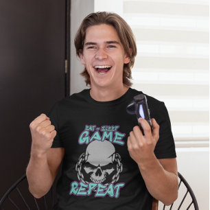 CAMISETA COMA JOGO DE SONO REPETIR JOGO