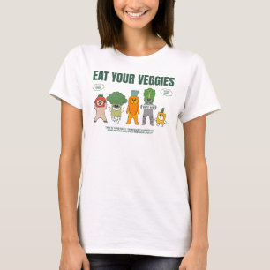 Camiseta Coma Legumes Gato Engraçado