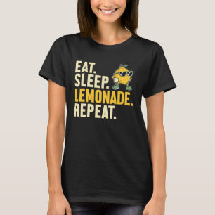 Camiseta Coma limonada do sono Repetir limão de papelão com