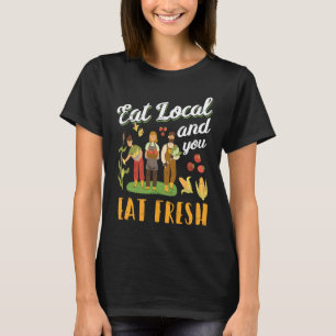 Camiseta Coma Local E Come-Se Fresco No Mercado De Agricult