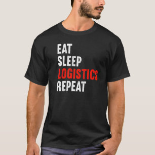 Camiseta Coma Logística do Sono Repetir Storema do Armazém