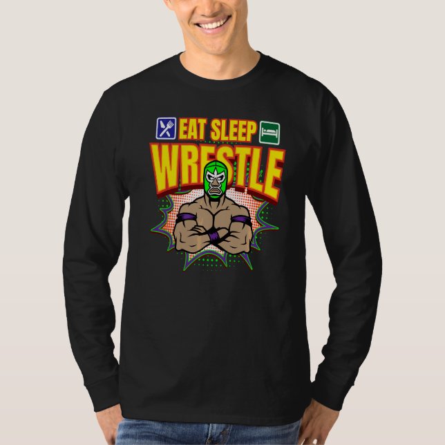 Camiseta Coma Lucha Libre México Luchador Wres (Frente)