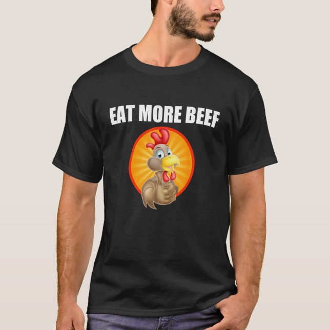 Camiseta Coma Mais Carne - Funky Chicken Diz Isso - Quem Co (Frente)