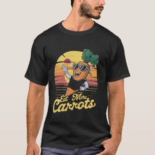 Camiseta Coma Mais Cenouras Amante de Legumes Legume Engraç