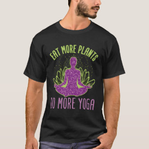 Camiseta Coma Mais Plantas Faz Mais Ioga Vegetariana Vegan