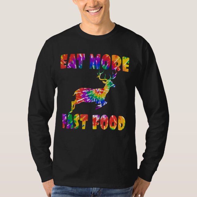 Camiseta Coma Mais Rapidamente O Caçador De Olhos De Comida (Frente)