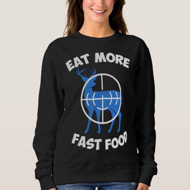 Camiseta Coma mais rápido o arquivamento de caça de Comidas (Frente)